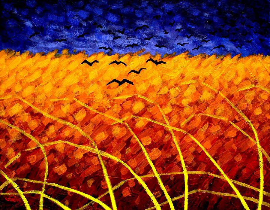 Bird Painting - Homage To Van Gogh #4 by John  Nolan