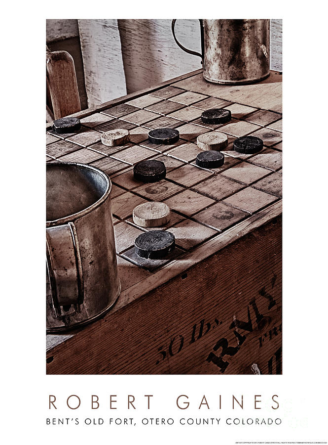 Colorado Springs Photograph - Homemade Checkers and Table #3 by Robert Gaines