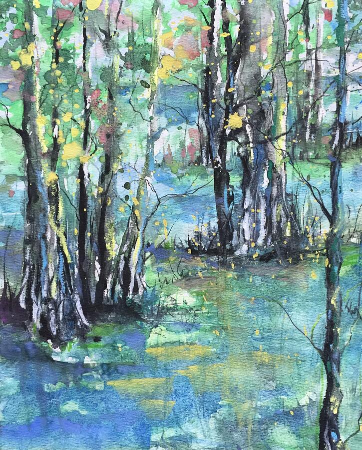 Honey Island Swamp Series #2 Painting by Robin Miller-Bookhout