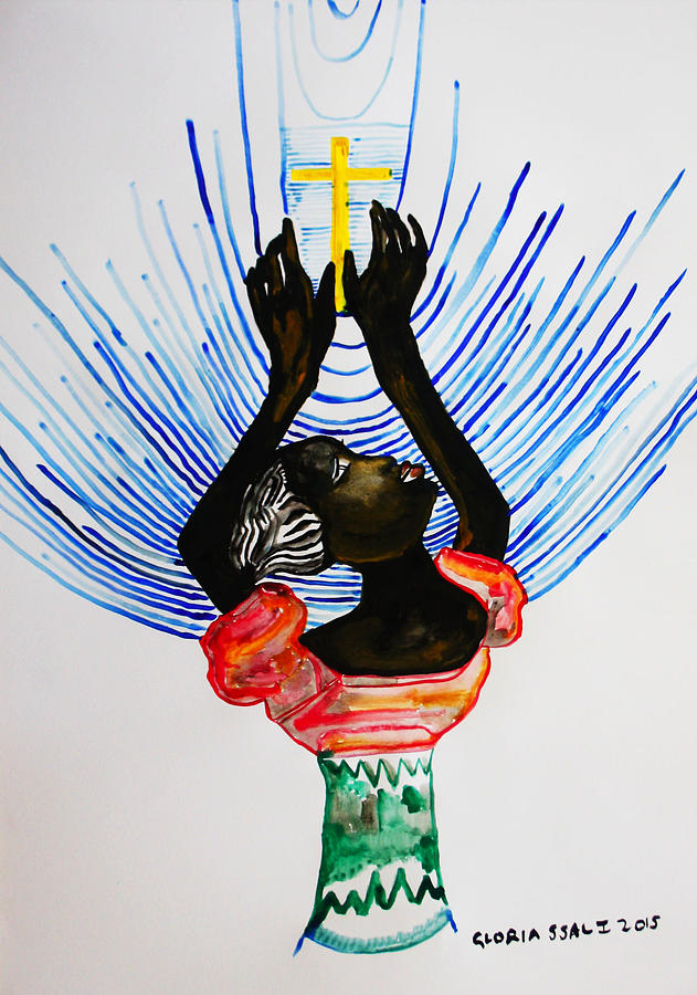 Jesus Christ Painting - Hope for Peace in South Sudan #2 by Gloria Ssali
