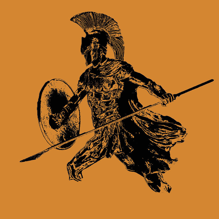 Hoplite warrior #2 Painting by AM FineArtPrints