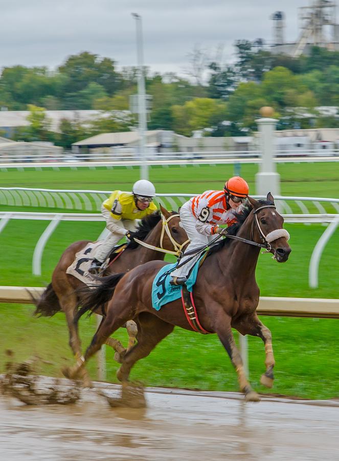 Horse Racing At Belterra Park, Cincinnati, Ohio Photograph by Ina Kratzsch