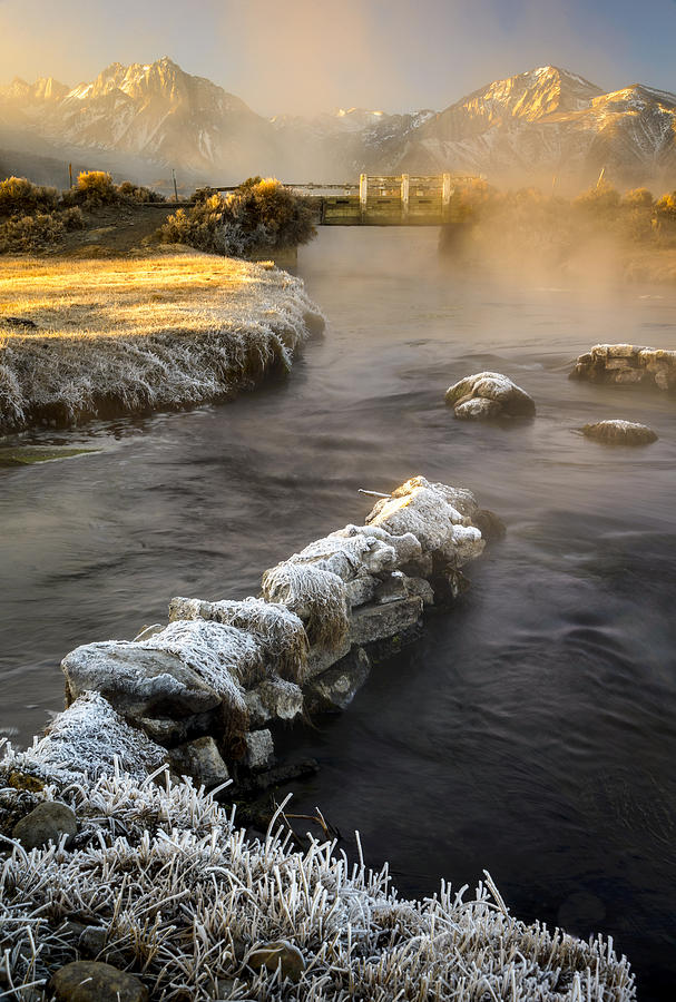 Hot Creek in Winter #3 Photograph by Joe Doherty