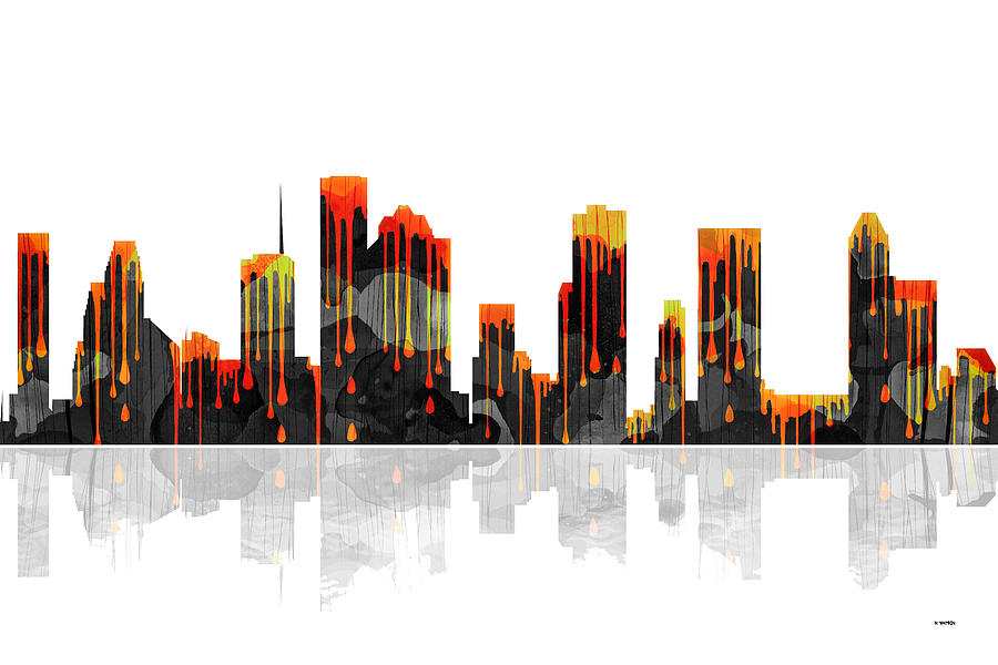 Houston Texas Skyline #2 Digital Art by Marlene Watson