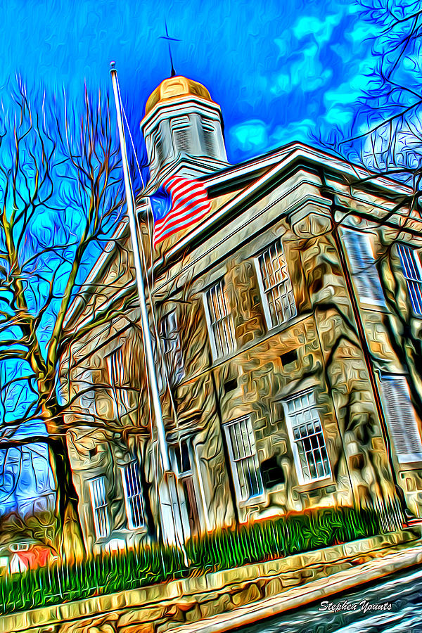 Architecture Digital Art - Howard County Courthouse #2 by Stephen Younts