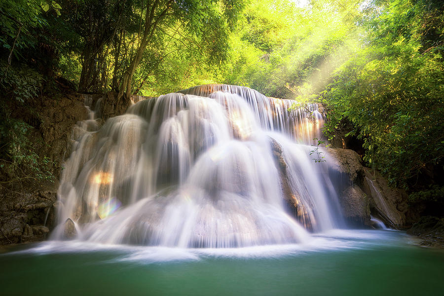 Huai Mae Khamin waterfall #2 Photograph by Anek Suwannaphoom