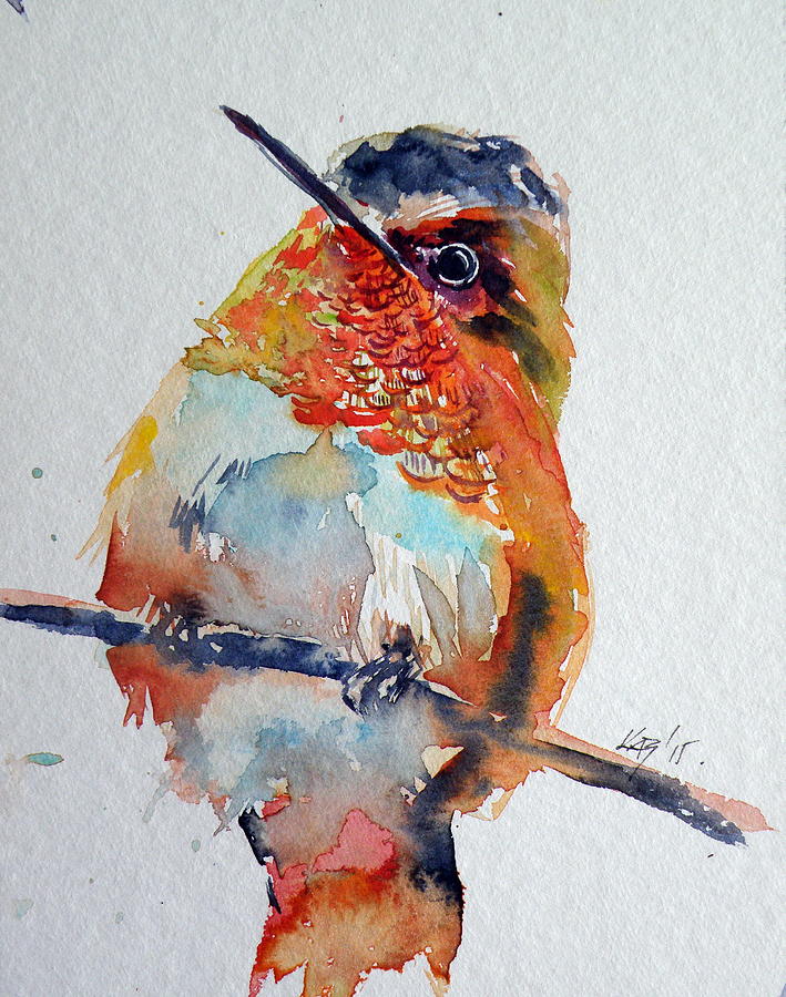 Hummingbird #1 Painting by Kovacs Anna Brigitta