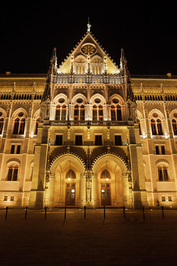 Hungarian Parliament Building at Night in Budapest #2 Photograph by Artur Bogacki