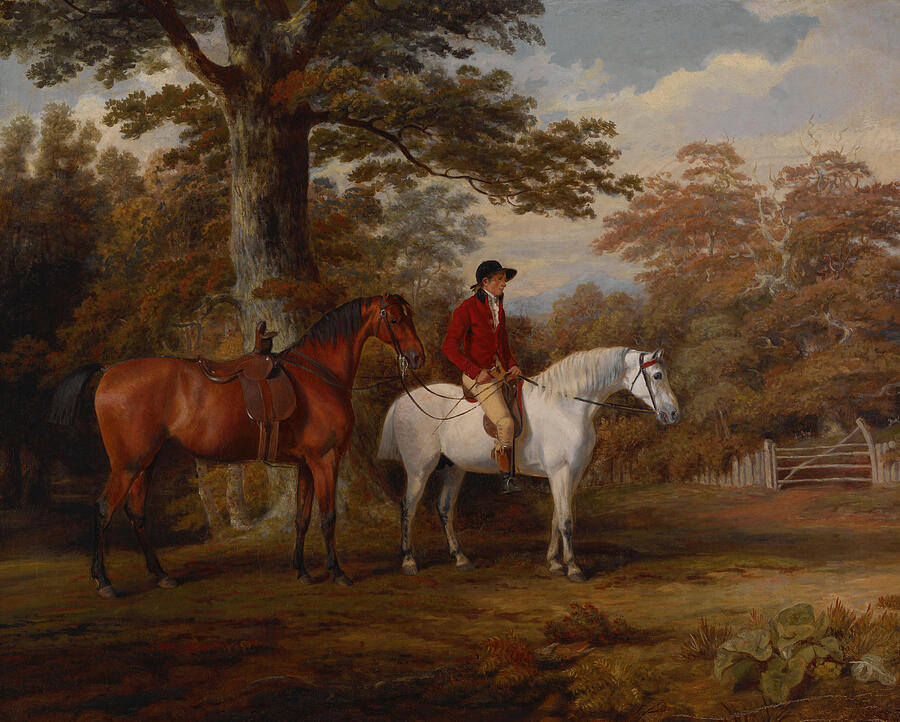 Hunter and Huntsman, from circa 1785 Painting by George Garrard