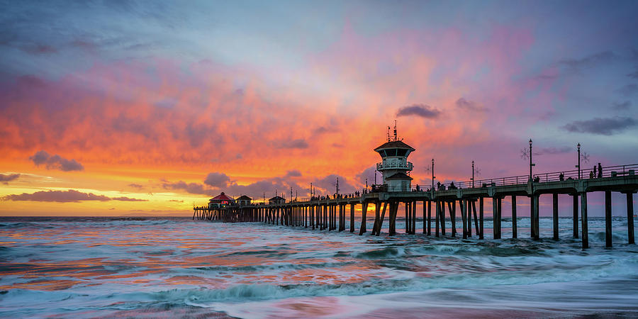 Huntington Beach Sunset Photograph by Nadim Baki - Fine Art America