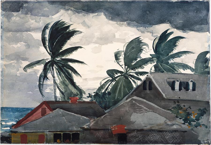 Hurricane Bahamas Painting by Winslow Homer