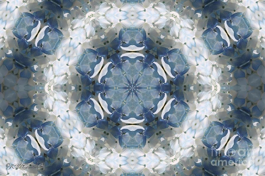 Hydrangea Kaleidoscope #1 Digital Art by J McCombie