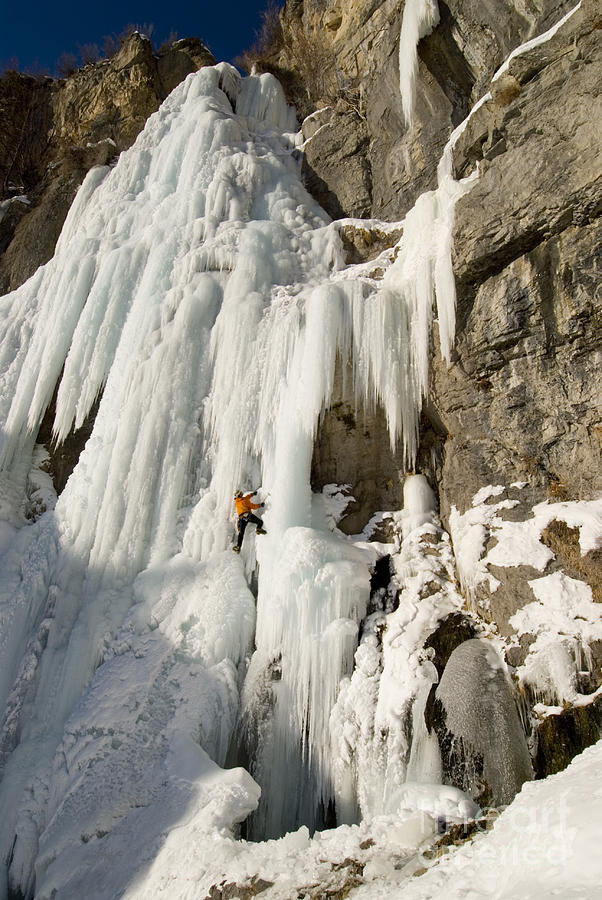 Ice Climbing #2 Photograph by Howie Garber