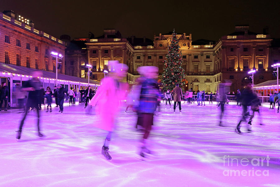 Ice Skating at Somerset House London #2 Photograph by Julia Gavin