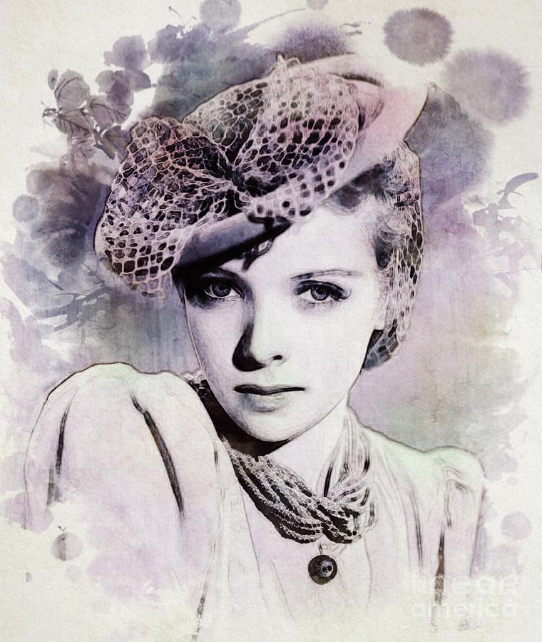 Hollywood Digital Art - Ida Lupino, Vintage Actress #2 by Esoterica Art Agency