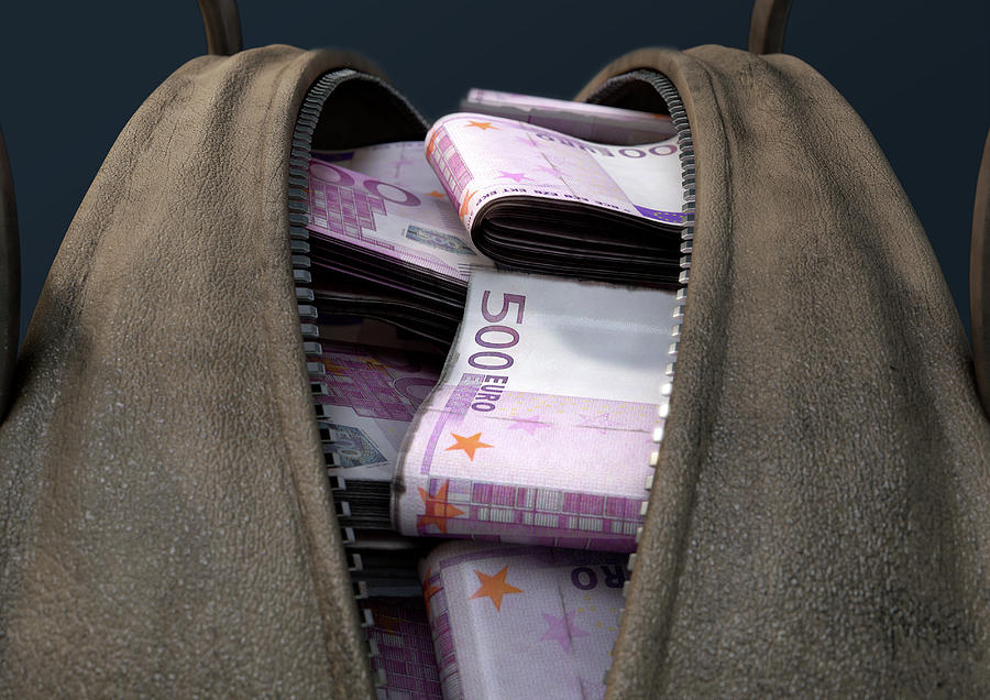 Cash Inside Bags