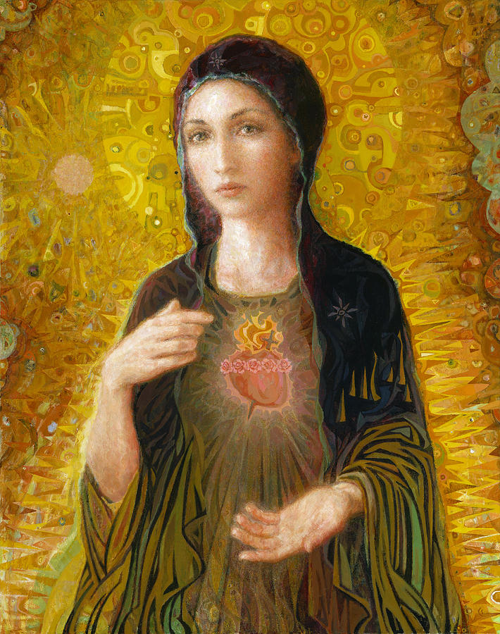 Mary Painting - Immaculate Heart of Mary by Smith Catholic Art