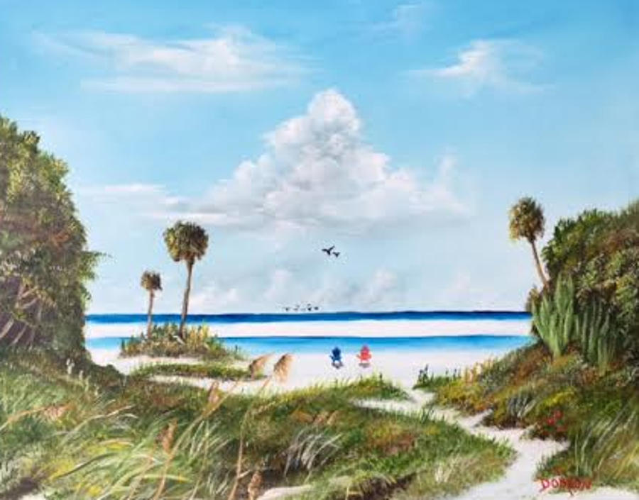 In Paradise #3 Painting by Lloyd Dobson