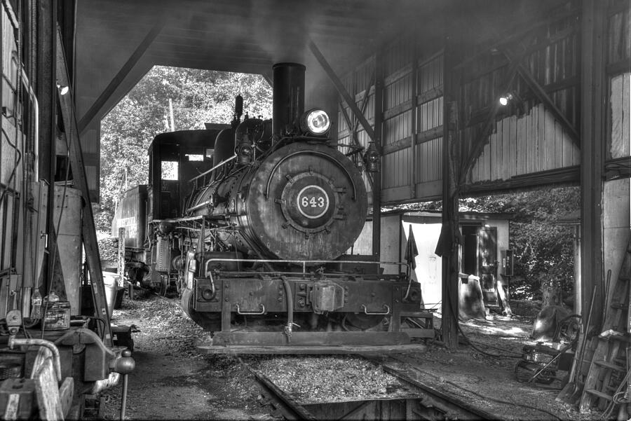 In the engine shed steaming up #2 Photograph by Paul W Faust - Impressions of Light