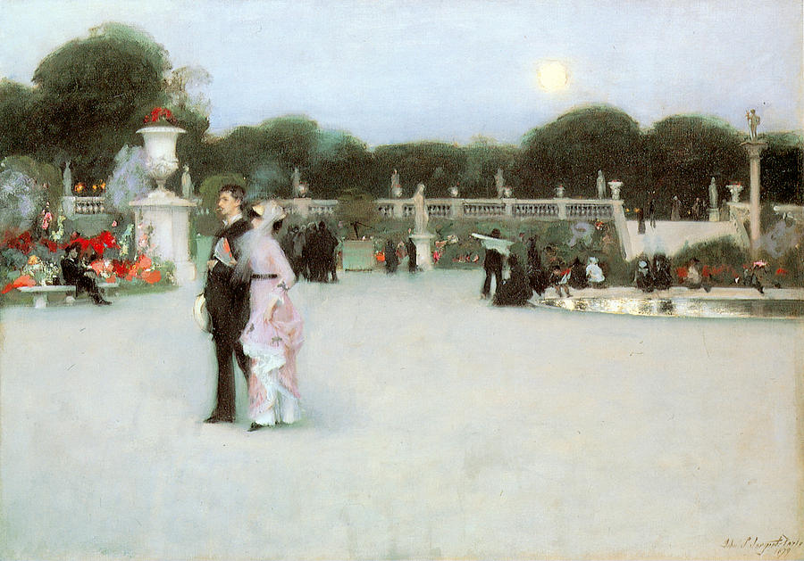 In the Luxembourg Gardens #3 Painting by John Singer Sargent