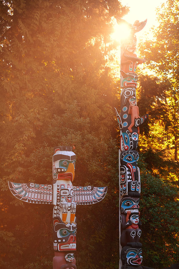 Indian totem poles #2 Photograph by Songquan Deng