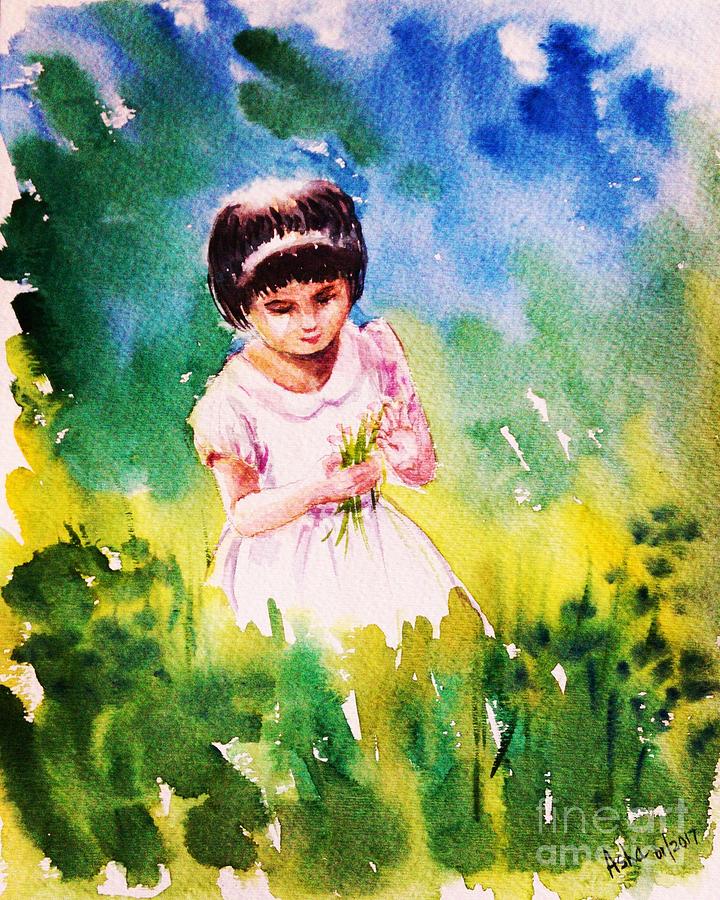 Innocence #3 Painting by Asha Sudhaker Shenoy