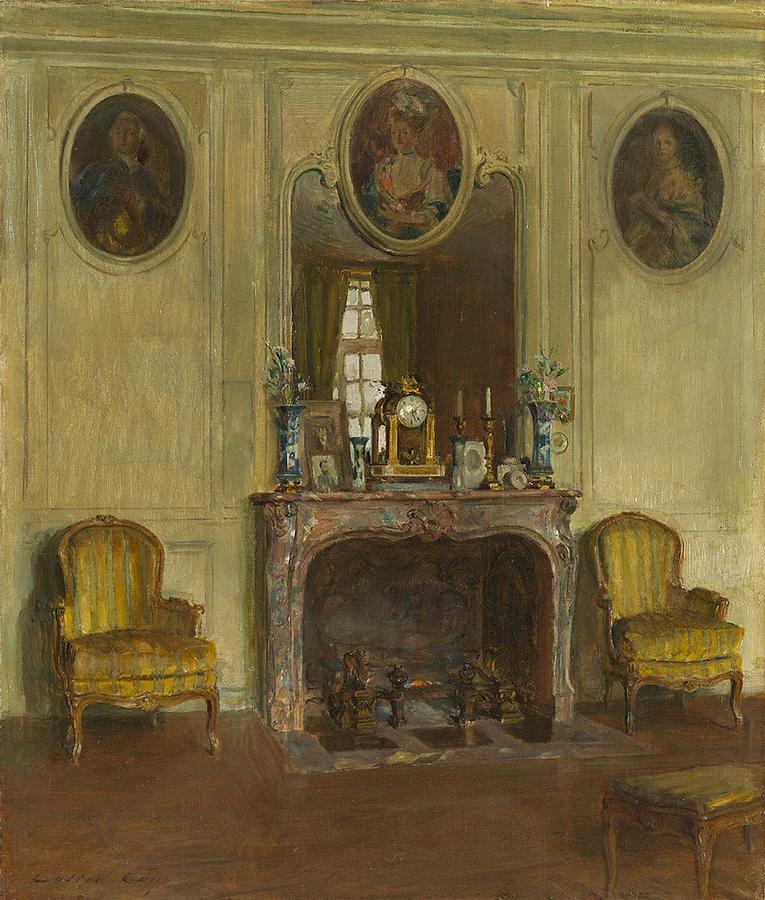 Interior At The Chateau Du Breau Painting
