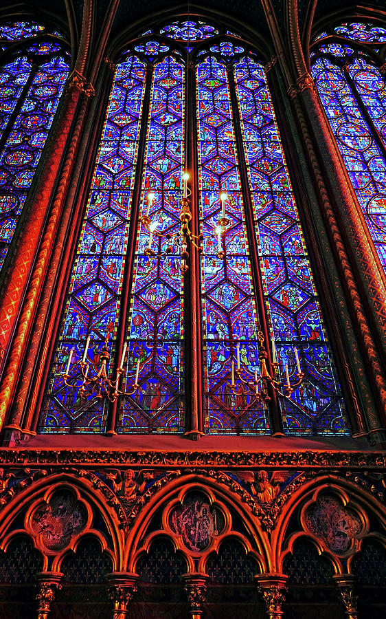 Interior Beauty Of Sainte-Chapelle In Paris, France #2 Photograph by Rick Rosenshein