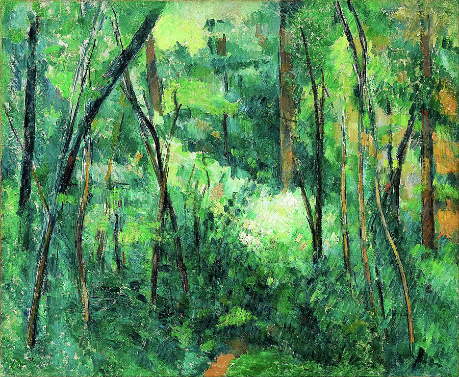 Interior of a forest #7 Painting by Paul Cezanne