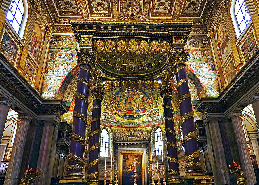 Interior View Of The Basilica di Santa Maria Maggiore In Rome Italy #2 Photograph by Rick Rosenshein