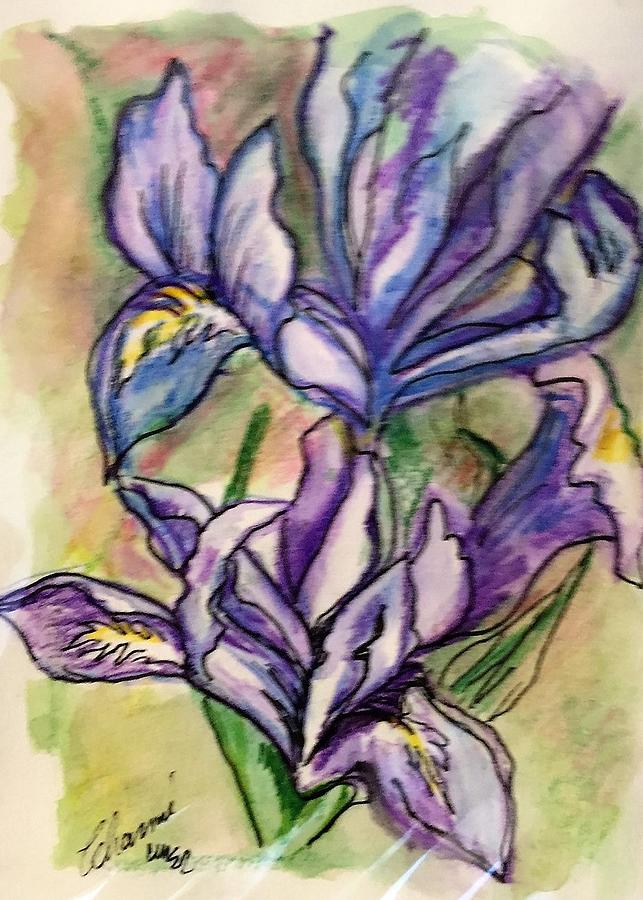 2 Iris Painting by Charme Curtin