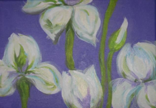 Still Life Painting - Iris #2 by Sheryl  Sutherland
