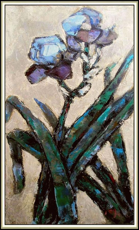 Still Life Painting - Irises #2 by Pemaro