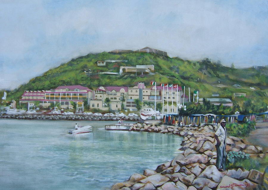 Island Painting - Isle at St Martin St Maarten by Howard Stroman Island Painting - Isle at St Martin St Maarten by Howard Stroman