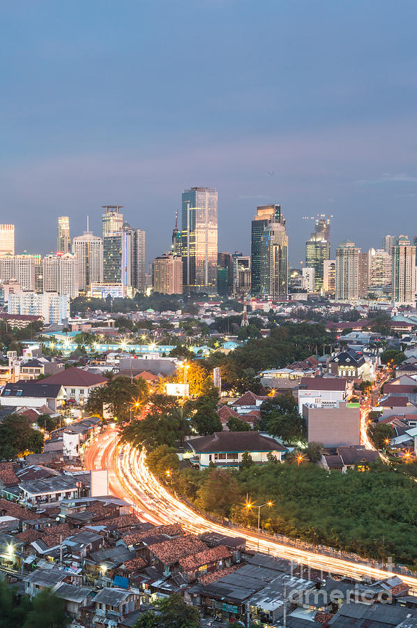 Rush Hour Movie Photograph - Jakarta cityscape #2 by Didier Marti