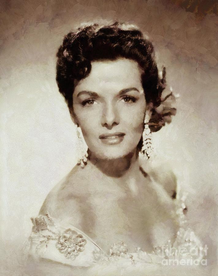 Music Painting - Jane Russell Hollywood Actress #2 by Esoterica Art Agency