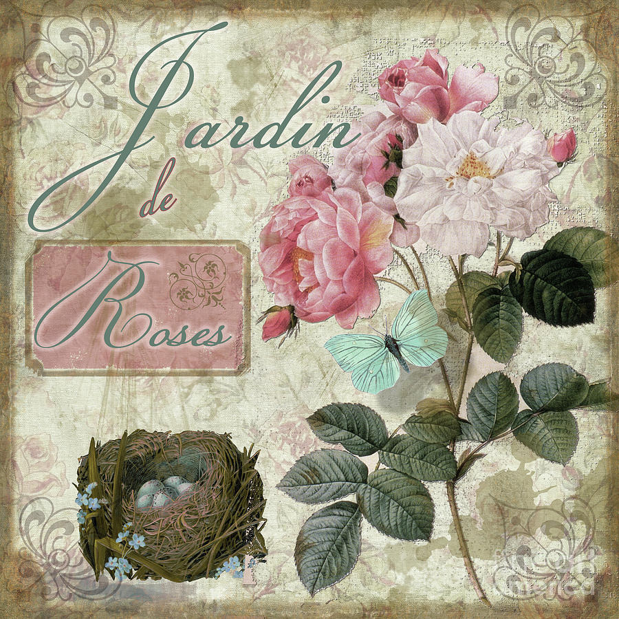 Jardin de Roses #2 Painting by Mindy Sommers