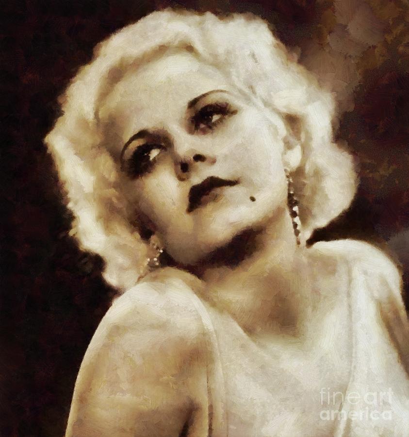 Jean Harlow Vintage Hollywood Actress Painting