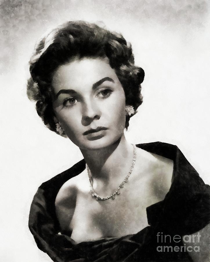 Hollywood Painting - Jean Simmons, Vintage Actress #2 by Esoterica Art Agency