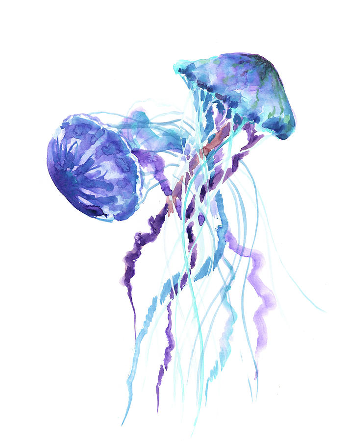Jellyfish #2 Painting by Suren Nersisyan