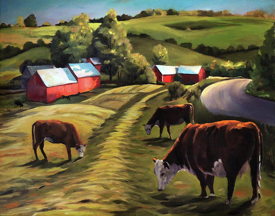 Jenne Farm in Reading Vermont #2 Painting by Nancy Griswold