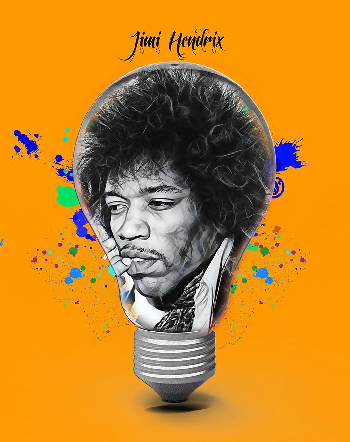 Jimi Hendrix Electric #2 Mixed Media by Marvin Blaine