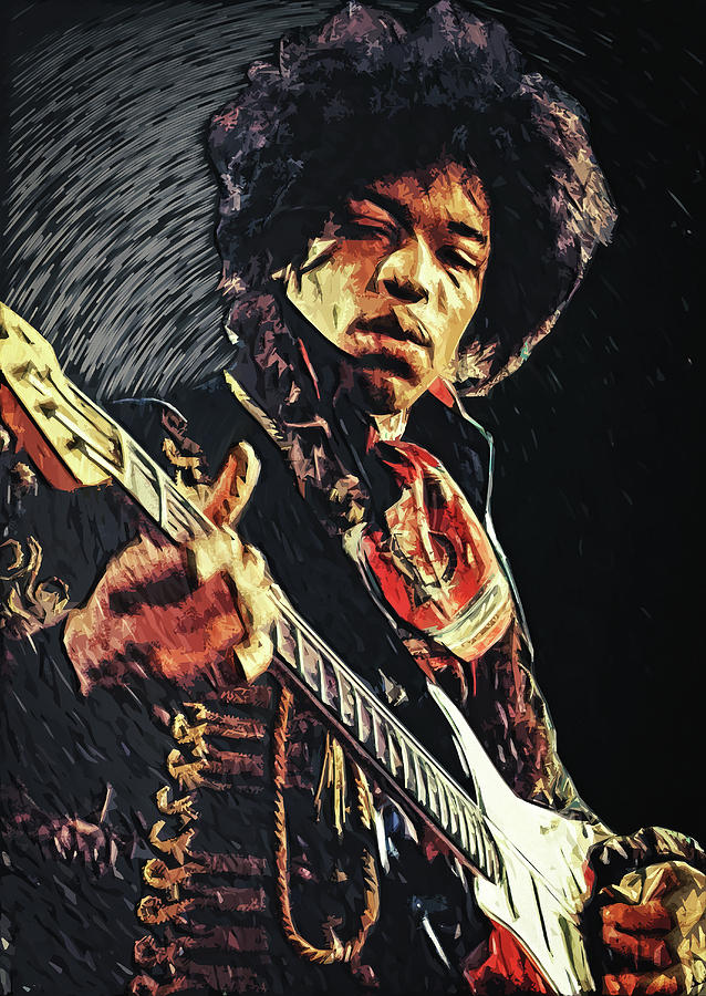 Jimi Hendrix #2 Digital Art by Hoolst Design