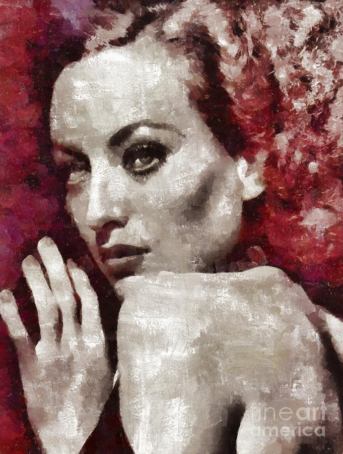 Joan Crawford Hollywood Actress #2 Painting by Esoterica Art Agency