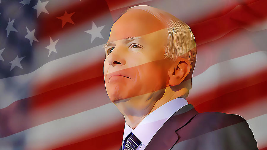 John McCain #2 Mixed Media by Marvin Blaine