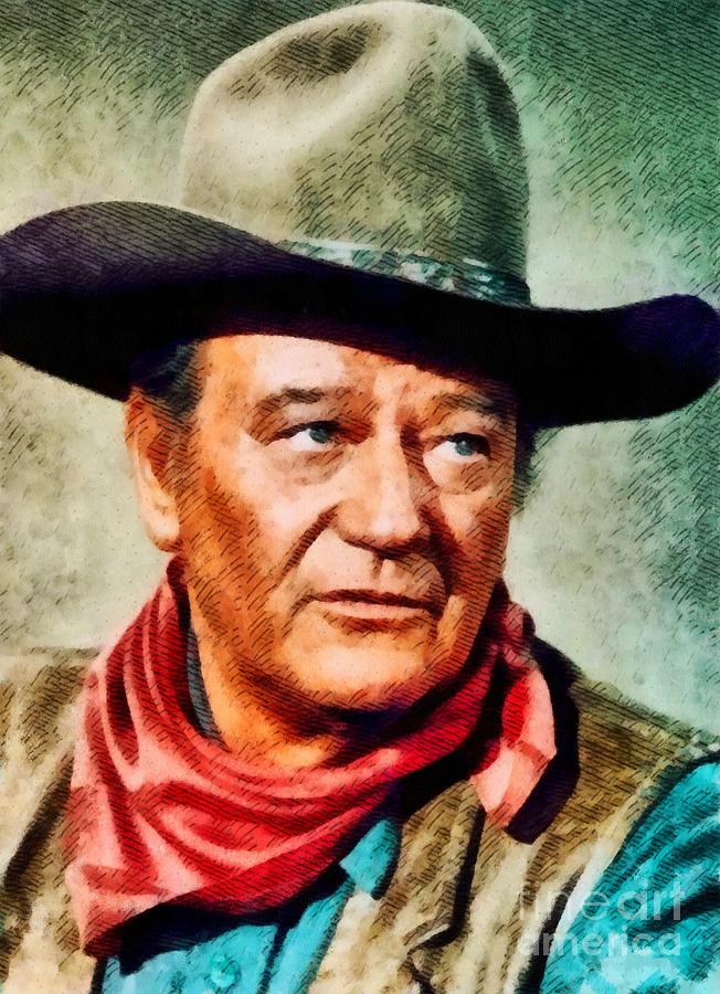 John Wayne, Hollywood Legend By John Springfield Painting by Esoterica ...