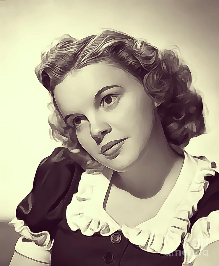 Judy Garland, Vintage Actress Digital Art