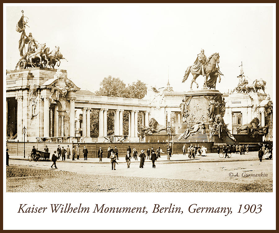 Kaiser Wilhelm Monument, Berlin, Germany, 1903, Vintage Photogra #2 Photograph by A Macarthur Gurmankin