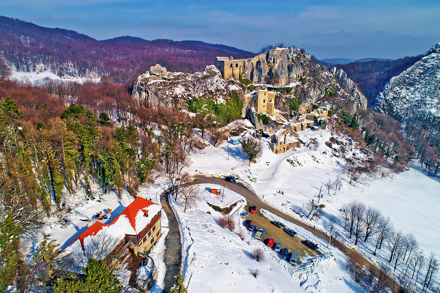 Kalnik mountain winter aerial view #2 Photograph by Brch Photography