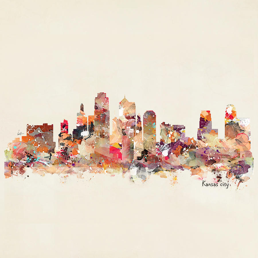 Kansas City Skyline Painting - Kansas City Missouri #2 by Bri Buckley